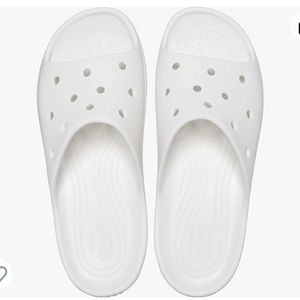 New Croc platform sandals white size 9 KRISTA HORTON approved